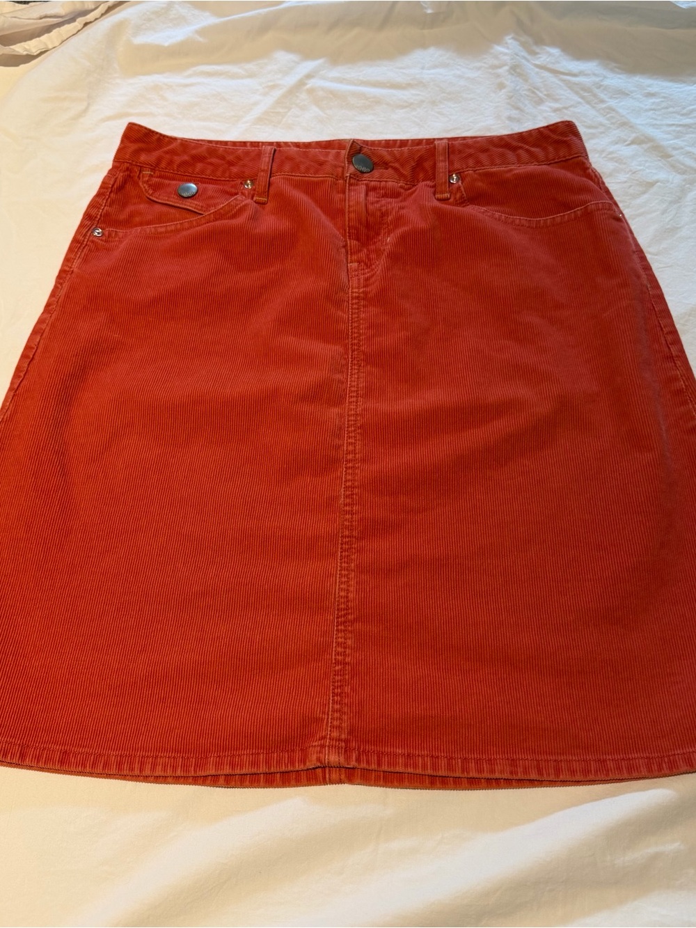 Vintage Gap 1969 corduroy Women’s Skirt in Rust 4/27 - Picture 3 of 10
